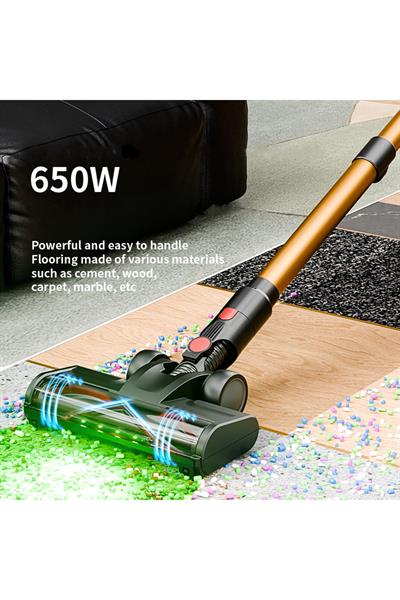 Business 40Kpa 650W Max Şarjlı Katlanabilir Toz Işıklı Dikey Süpürge