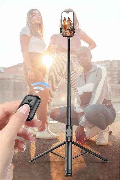 C10 Çok Amaçlı Tripod Kumandalı Selfie Çubuğu Siyah