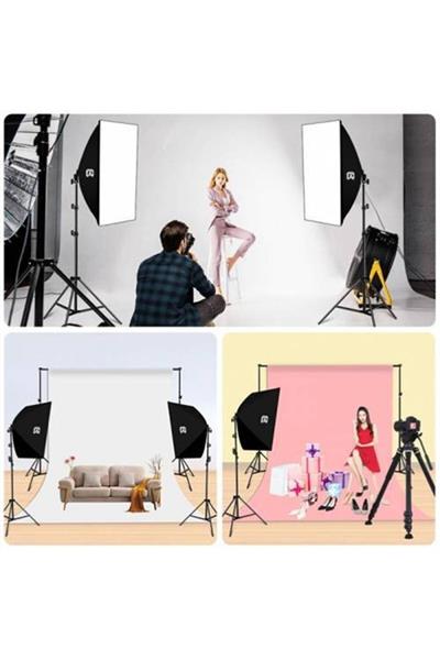Çantalı Stüdyo Aydınlatma Işığı Tek Duy Beyaz Studio Led Işık