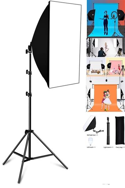 Çantalı Stüdyo Aydınlatma Işığı Tek Duy Beyaz Studio Led Işık