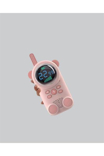 Çocuklar İçin Dijital Ekranlı Walkie Talkie Telsiz Seti – 3 Km Menzil, Sevimli Tasarım