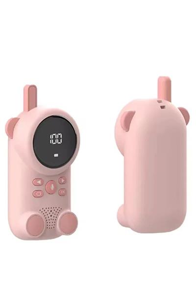 Çocuklar İçin Dijital Ekranlı Walkie Talkie Telsiz Seti – 3 Km Menzil, Sevimli Tasarım