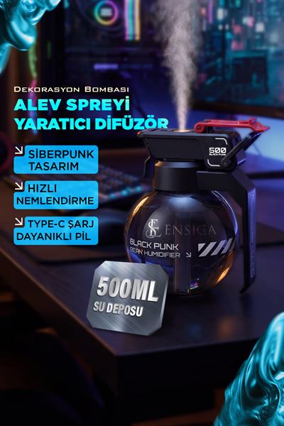 Cyberpunk E-spor Masaüstü Dekorasyon Bombası Nemlendirici Alev Spreyi Yaratıcı Difüzör