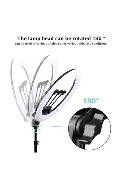 Döküm Ayaklı 22 Inç 600 Led Tripod Rıng Lıght Işık Influencer Youtuber Işığı Güzellik Makyaj Led