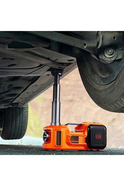 Elektrikli Araç Krikosu Seti 12V Hava Kompresörü Lastik Şişirme LED Fener 3’ü 1 Arada