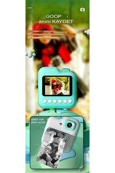 Fotoğraf için dijital çocuk kamera anında baskı fotoğraf çocuklar kamera Mini termal yazıcı