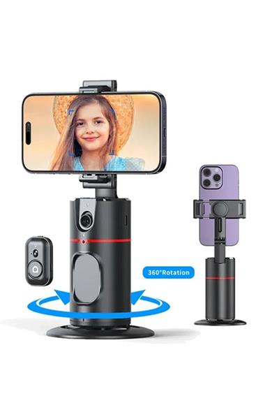 Akıllı Hareket İzleme, 360° Cep Telefonu Tutucu Klipsli Akıllı İzleme Vlog, Canlı Yayın Çekim Triod