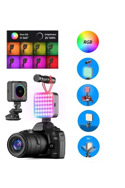 Akıllı Hareket İzleme, 360° Cep Telefonu Tutucu Klipsli Akıllı İzleme Vlog, Canlı Yayın Çekim Triod