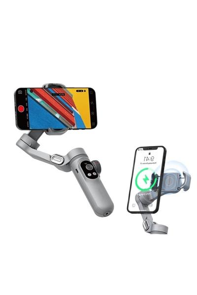 Gimball Gri Cep Telefon Sabitleyici Katlanabilir Ios/android Yüz Izleme Sabitleyici X Anti Shake