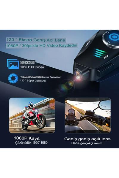 HD 1080P Kameralı Bluetooth kulaklık İntercom kask  WiFi DVR gürültüsüz motosiklet kulaklık