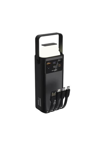 Hızlı Şarjlı Powerbank 30000mAh 22.5W Dahili Kablolu 2x USB Outdoor Taşınabilir
