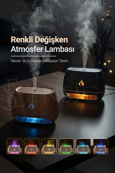 Humidifier 200 ml Salt Lamp | Ultrasonik Gece Lambası | Kaya Tuzlu Hava Nemlendirici Tuz Hediyeli
