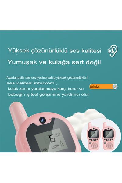 iki yönlü bebek telsizi 2 adet Mini çocuk 3km konuşma aralığı taşınabilir radyo çocuk intercoom