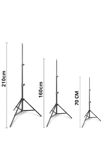 Ring Light 14 Inç Tiktok Youtuber Çekim Tripod Işıklı Telefon Tutucu Makyaj Işığı +2.1 Mt Tripod