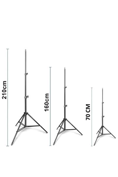 Ring Light 14 Inç Tiktok Youtuber Çekim Tripod Işıklı Telefon Tutucu Makyaj Işığı +2.1 Mt Tripod