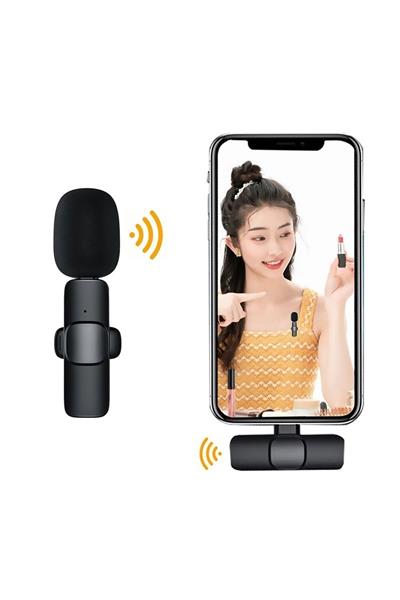 Iphone Ios Uyumlu Kablosuz Yaka Mikrofonu Ses Arayüzü Mini Yaka Mikrofonu Çok Yönlü Mikrofon,klipsli