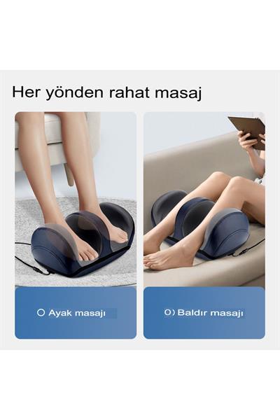 Kablosuz 3D Ayak & Baldır Masaj Aleti, Derin Yoğurma & Isıtma Rahatlama Elastomer Bacak Masaj Aleti