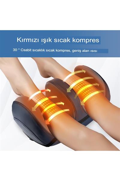 Kablosuz 3D Ayak & Baldır Masaj Aleti, Derin Yoğurma & Isıtma Rahatlama Elastomer Bacak Masaj Aleti