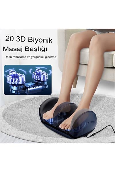 Kablosuz 3D Ayak & Baldır Masaj Aleti, Derin Yoğurma & Isıtma Rahatlama Elastomer Bacak Masaj Aleti