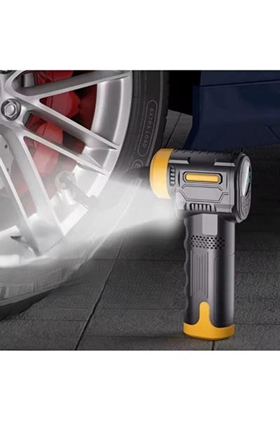 Kablosuz Dijital Hava Kompresörü Şarjlı Mini Lastik Şişirme Pompası LED Işıklı Taşınabilir 150 PSI