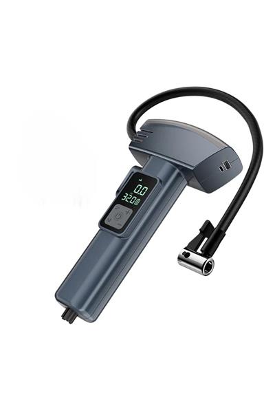 Kablosuz Hava Pompası 5i 1 Arada Powerbank Fener Cam Kırıcı Kemer Kesici Lastik Şişirme LCD Ekran