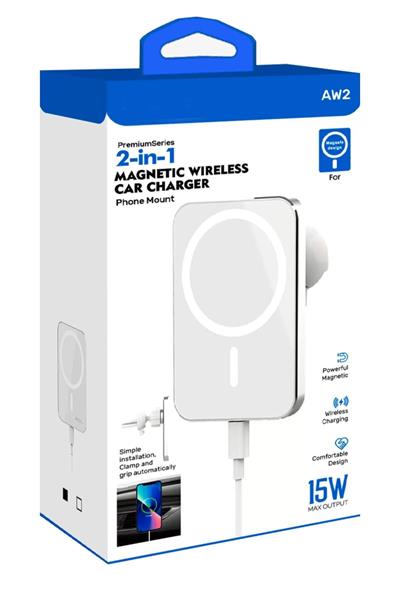 Kablosuz Şarj Araç içi Havalandırma Telefon Tutucu 15W Wireless Hızlı Şarj Cihazı Magsafe Uyumlu
