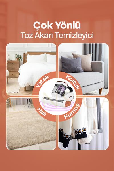 Kablosuz Yeni Tasarım UV Işık ve Hepa Filtre ile OEM Yatak Temizleyici Yatak Toz Elektrikli Süpürge