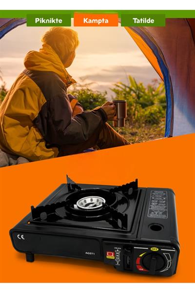 Karttuşlu Kamp Ocağı Tatil Outdoor Portatif Seyehat Ocağı Gaz Stop Emniyetli Portatif Piknik