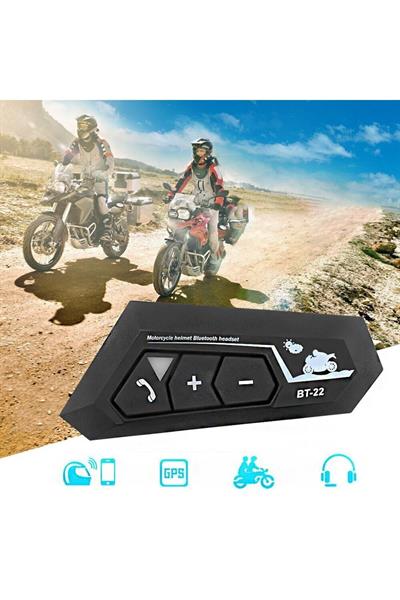 Kask Kulaklık Bt22 Bluetooth Motosiklet Kulaklık 5.0 Bluetooth Intercom Motosiklet Kulaklık