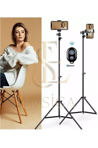 Kumandalı Tripod 2.1 Mt Telefon Ring Light Tutucu Lamba Işık Ayağı