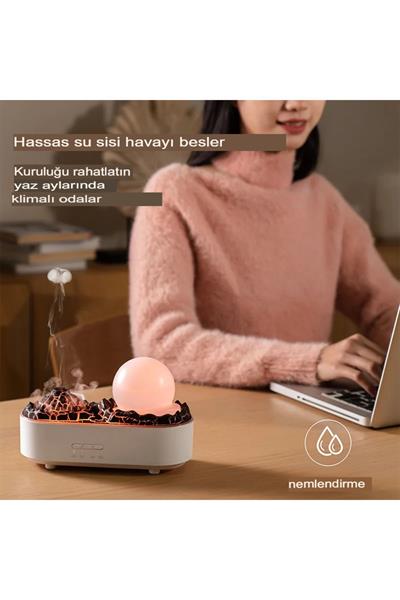 Lav volkan nemlendirici USB Aroma alev lambası masaüstü USB ultrasonik aromaterapi uçucu yağ difüzör
