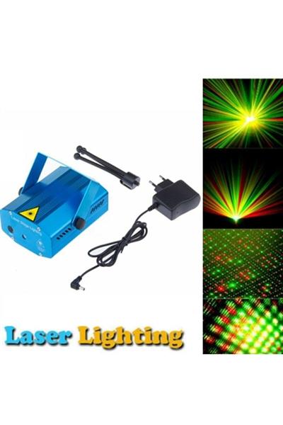 Lazer Damla Nokta Desenli Kırmızı Yeşil Ambians Lazer Işık