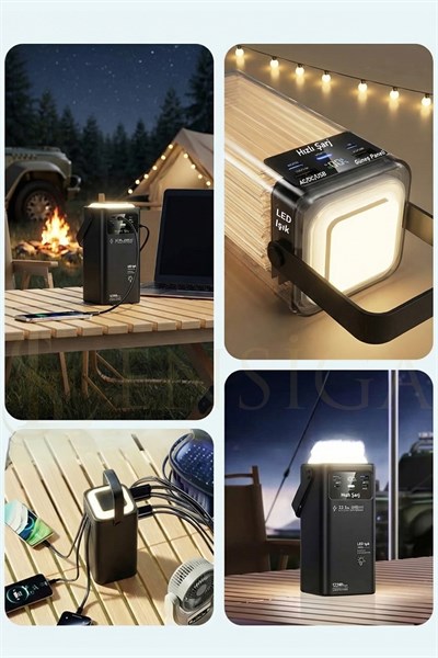 Led Aydınlatmalı 50.000 mAh Taşıma Askı Hızlı Şarj 22,5w Ultra Güçlü Powerbank