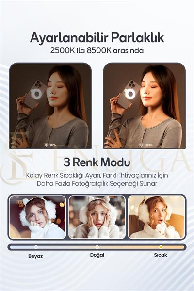 LED Selfie Ring Light Telefon Selfie Işığı