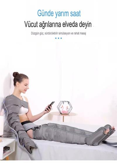 lenf drenaj bacak Kol masajı, Bel hava sıkıştırma masajı, dolaşım ayak bilekleri, ağrı rahatlatıcı