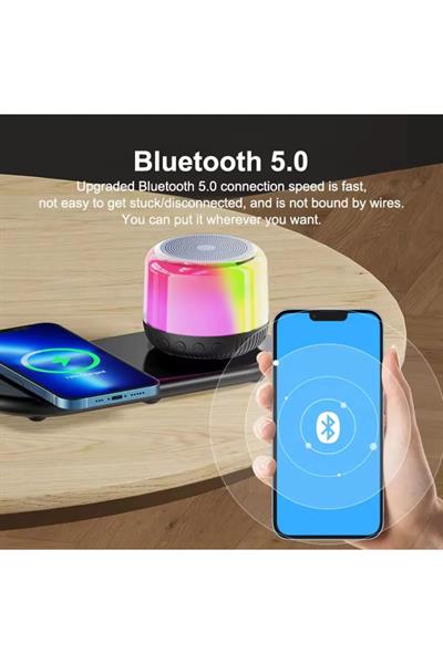 MagSafe Şarj Stantlı Kablosuz RGB Hoparlör