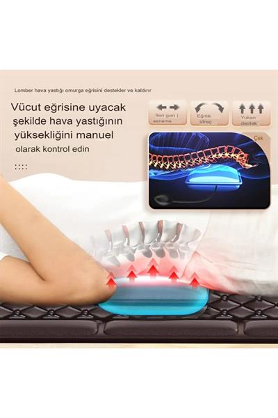 Masaj Minderi Tüm Vucut Yoğurma Boyun Omurga, Bel ve Sırt Ayak Masajı Titreşimli Motor Masaj Yatağı