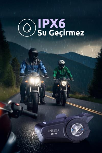 Mega Güçlü Batarya 1.800Mah Kurye Motorcu İntercoom Kask Kulaklık Moto Kulaklık