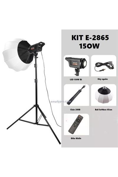 Mega Lux Fotoğraf Stüdyosu Led Sürekli Video Işığı 65cm Bowens Fener Tarzı Softbox + 2.1 Mt Tripod
