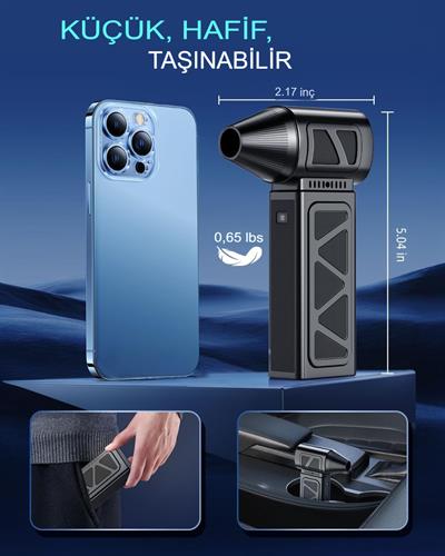 Mega Turbo Bej Renk Üfleyici Elektrikli Şiddetli Fan Hava Kompresör 130.000RPM Mangal Barbekü Fanı