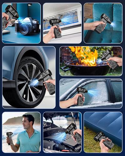 Mega Turbo Bej Renk Üfleyici Elektrikli Şiddetli Fan Hava Kompresör 130.000RPM Mangal Barbekü Fanı