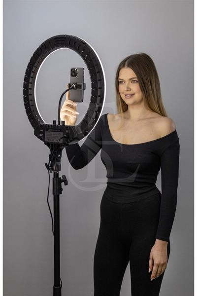 Megalux 18 Inç Ring Light Youtuber Makyaj Güzellik 5500k 48w Kuaför Kit Çantalı Ve Kumandalı