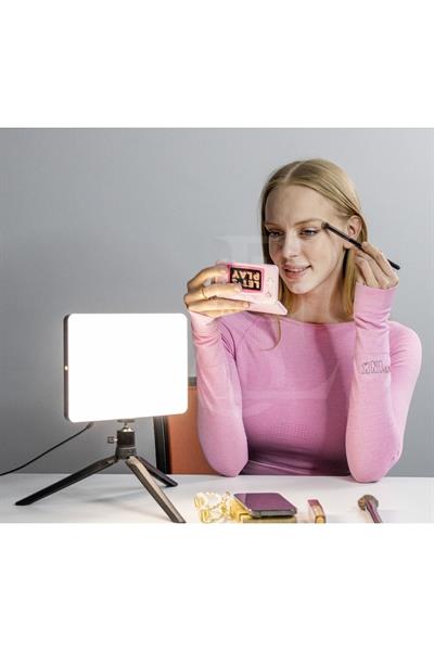 Megalux Mini Masa Ayaklı Kare 10 Inç Profesyonel Fotoğraf Ve Video Çekim Işığı Ring Lıght Stüdyo
