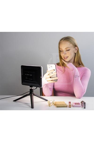 Megalux Mini Masa Ayaklı Kare 10 Inç Profesyonel Fotoğraf Ve Video Çekim Işığı Ring Lıght Stüdyo