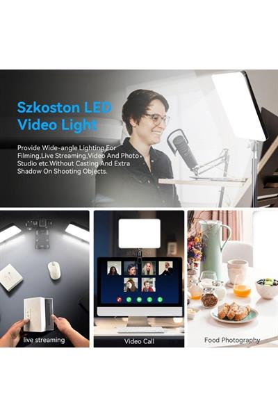 Megalux Mini Masa Ayaklı Kare 10 Inç Profesyonel Fotoğraf Ve Video Çekim Işığı Ring Lıght Stüdyo