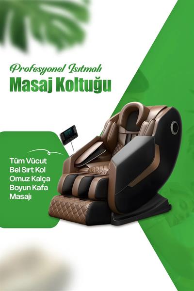 Megalux Profesyonel Isıtmalı Masaj Koltuğu Tüm Vucud Bel Sırt Kol Omuz Kalça Boyun Kafa Masajı