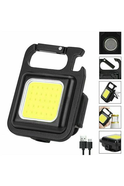 Mini LED anahtarlık el feneri USB şarj edilebilir lamba taşınabilir cep feneri açık kamp için ışık