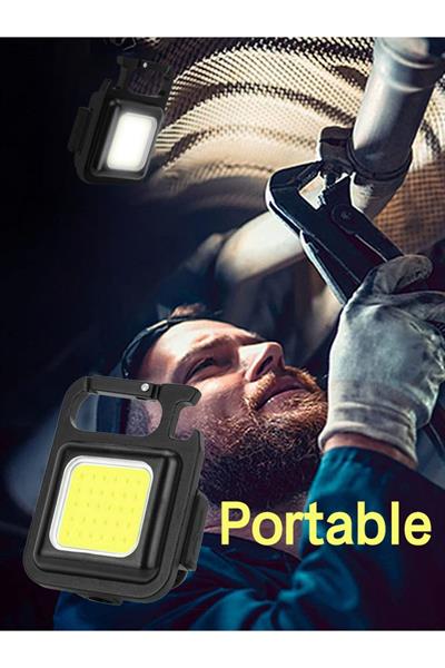 Mini LED anahtarlık el feneri USB şarj edilebilir lamba taşınabilir cep feneri açık kamp için ışık
