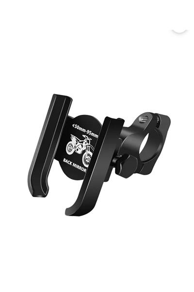 Motosiklet 360° Döner Telefon Tutucu Gidon Aparatı Evrensel Uyumlu Bisiklet Scooter Telefon Standı