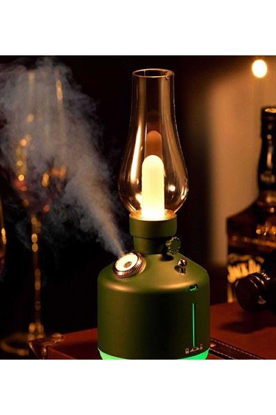 Nostalji Hava Nemlendirici Ile Led Işık Aromaterapi Difüzör Kablosuz Mist Maker Usb Şarj Edilebilir